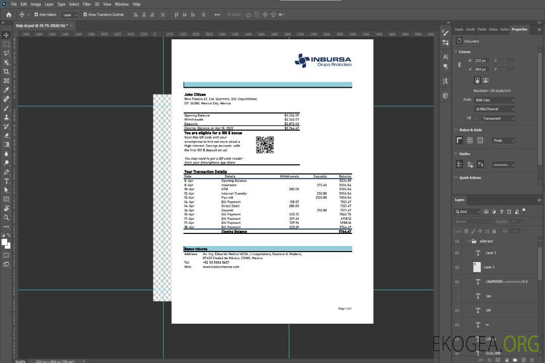 Mexique Inbursa bank xls VERSION 2 template Mexique Inbursa bank xls VERSION 2 template